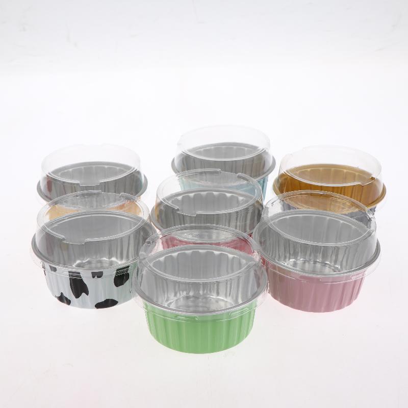 20 Set Aluminum Foil Cake Cups Mini Cake Pans Disposable Baking Mold For Mousse Pudding Portion Baking Tray