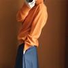 2025 Autumn/Winter Women's High Neck Loose Knit Sweater - Thick Pullover Base Layer, Fashionable Lazy Style