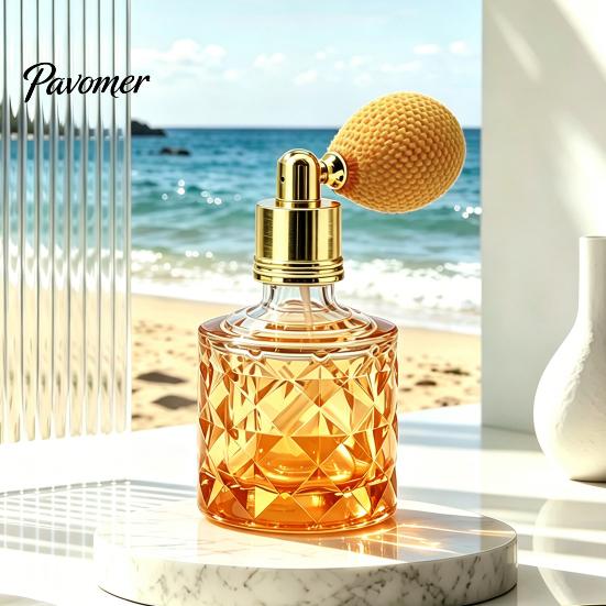 Taschenparfümflasche 10ML Vintage Airbag Parfümflasche, Tragbarer nachfüllbarer Glasleerer Zerstäuber Spray für Reisebehälter