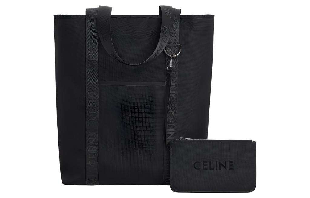 Celine Cabas Large-Capacity Detachable Small Bag Vertical Hiking Nylon Shopping Bag Handbag Large Size Men'S Black