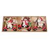Wooden Christmas Charming Decor Set Featuring Adorable Santa Claus And Sleigh Designs Perfect For Cheer Holiday