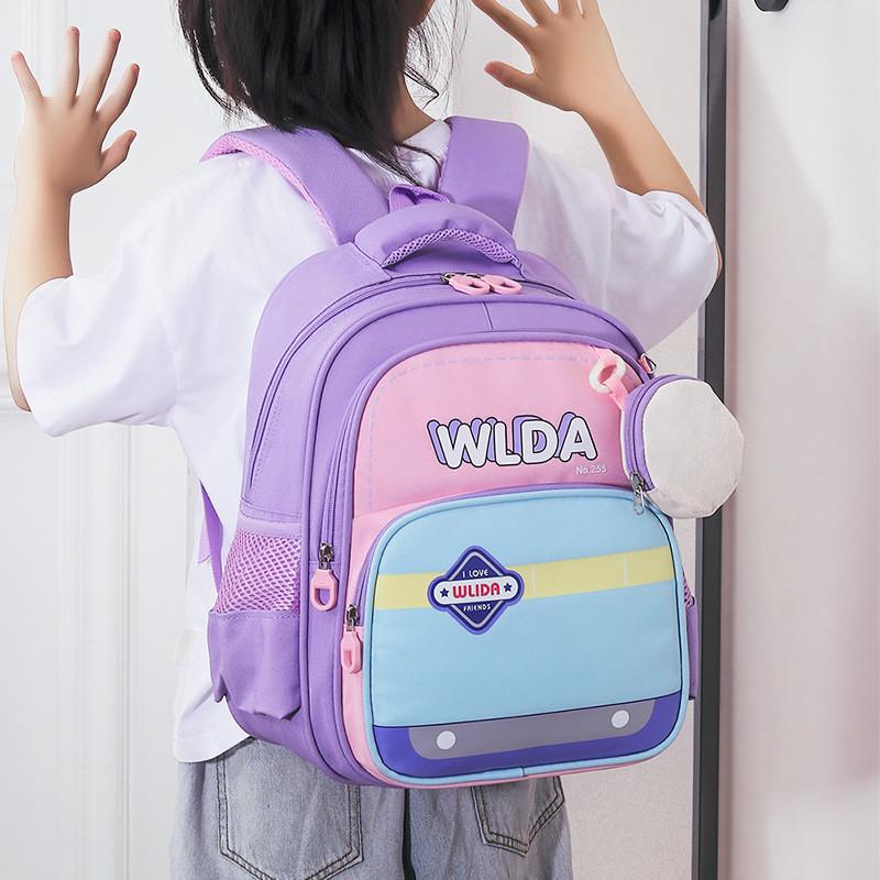 Preschool Girl Boys Lightweight Cartoon Print School Bag With Air Cushion Straps For Young Children