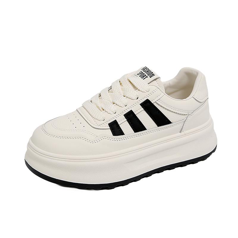 

Xiaobai women s shoes women s 2025 autumn new versatile casual board shoes autumn super fire breathable thick-soled shoes 40 чёрный