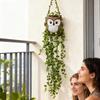 Cute Plant Pots Resin with Drainage Hole Owl Planter Small Plant Pots for Indoor Outdoor Garden Patio Porch Bedroom Living Room