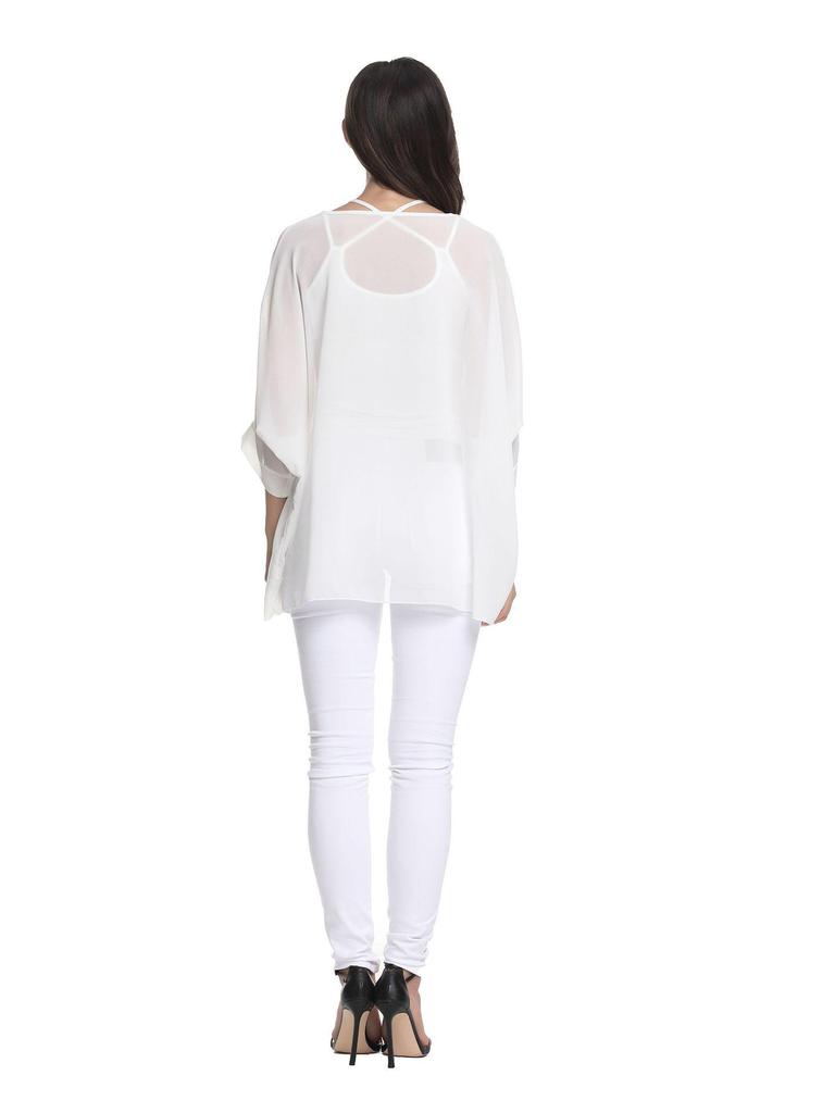 Bohemian Chiffon Sun Protection Bikini Cover-Up for Plus Size Women