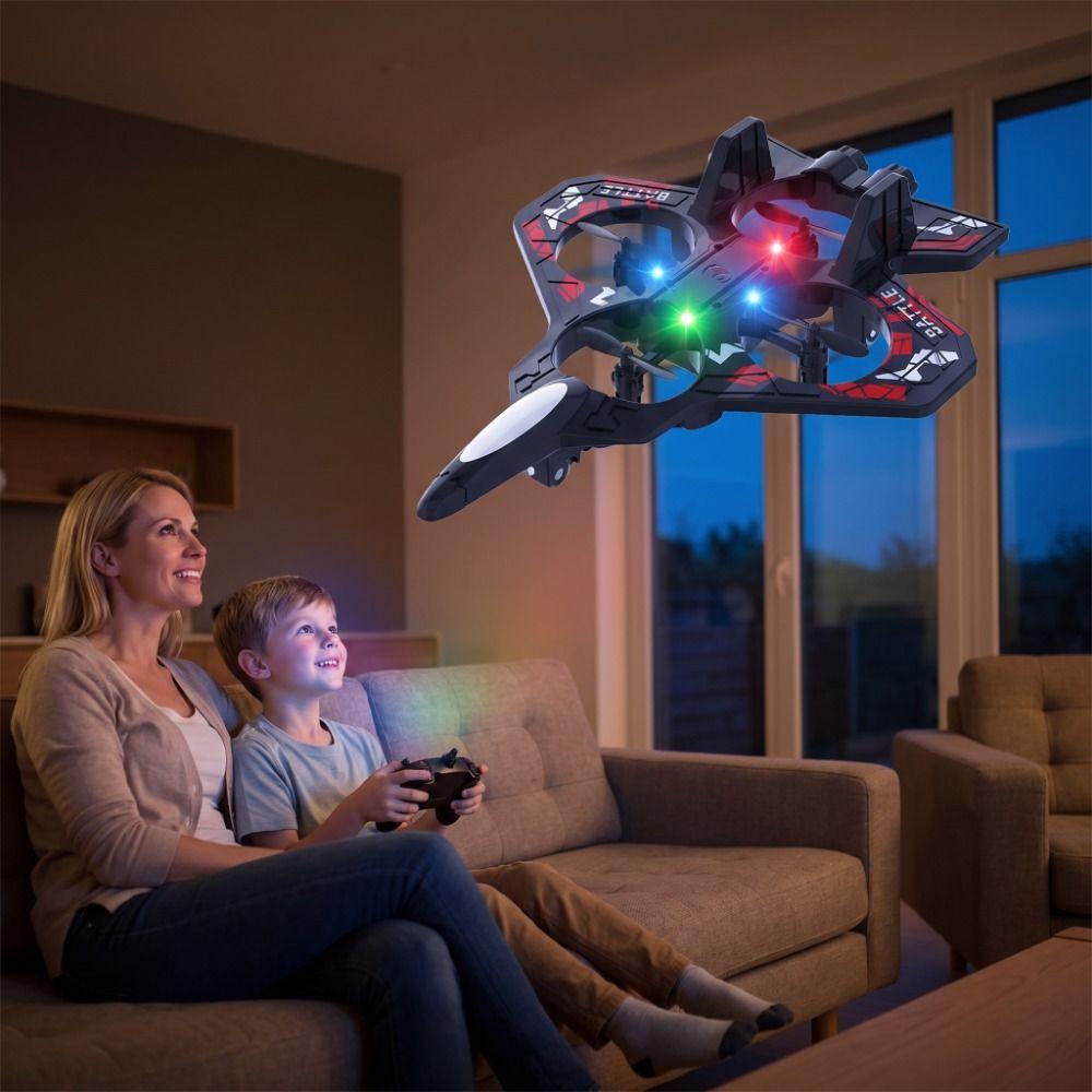 Rechargeable Four Motor Helicopter Toy EPP Foam RC Hobby Jet Plane  Parent-child Interaction