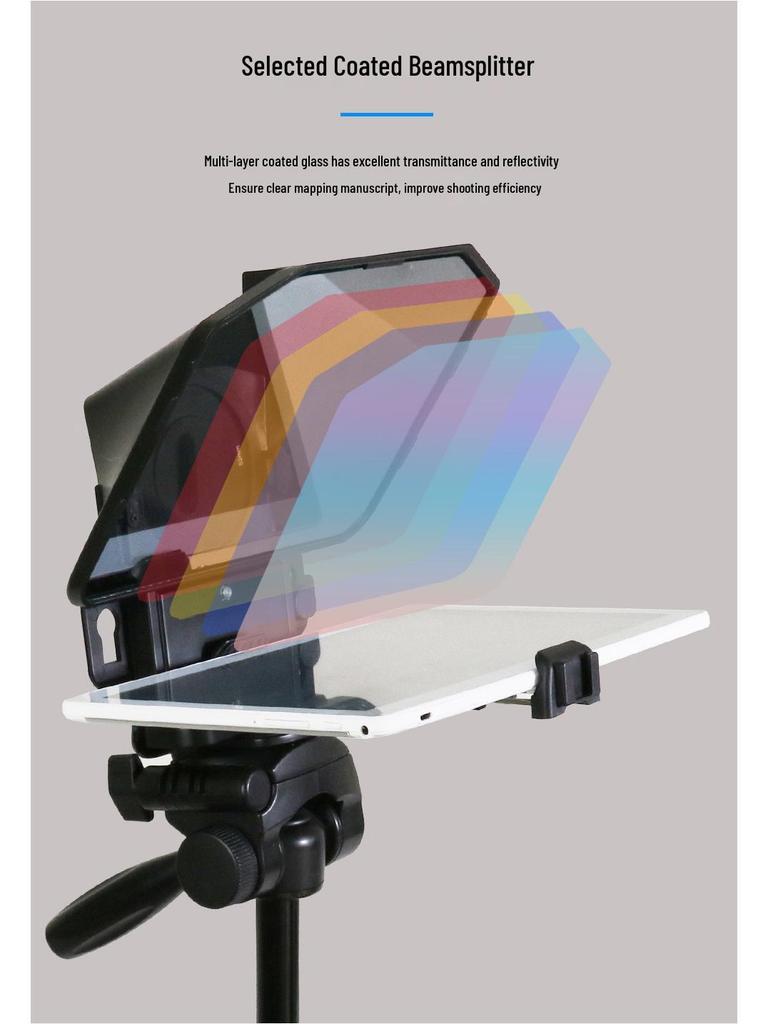 Jia Shi Ying JS10Plus Teleprompter: Mobile, Tablet, DSLR Live Broadcast & Recording Device