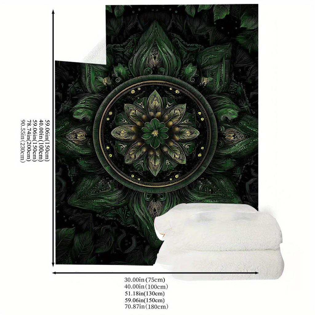 Floral Plush Blanket, Soft and Comfortable Polyester Nap Blanket for Sofa, Bed, Travel, Birthday and Anniversary