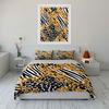 Golden Baroque And Animal Print Set - Elegant Home Decor Kid'S And Adults' Bedroom Decor, 3Pc Bedding Set Gift