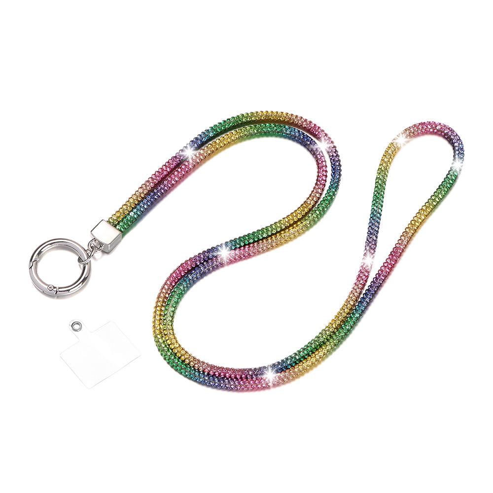 Glitter Rhinestone Phone Lanyard Phone Diamond Crystal Chain Straps Keychain Hanging Anti-lost Rope