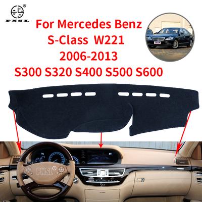 Pro Mercedes Benz S-Class 2006-2013 W221 Protiskluzová podložka Podložka na palubní desku Sluneční clona Dashmat Koberec S-Klasse S300 S320 S400 S500 S600