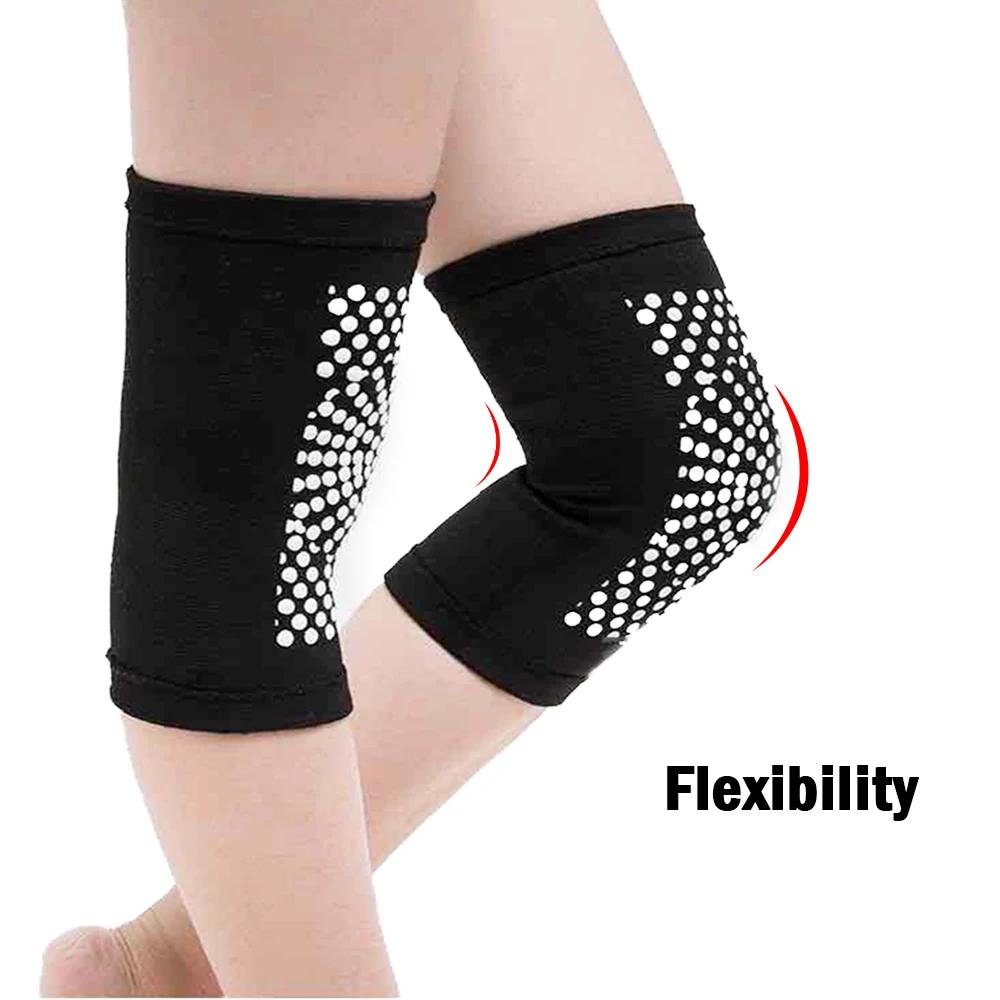 2pcs Self Heating Support Knee Pads Knee Brace Warm for Arthritis Joint Pain Relief and Injury Recovery Belt Knee Massager Foot