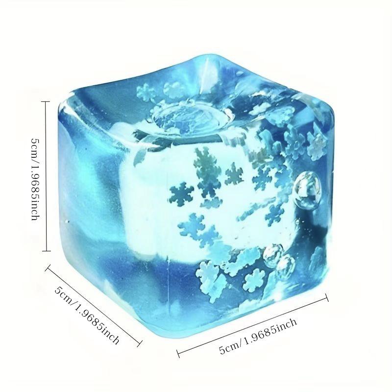 Quetschbarer Schneeflocken-Eiswürfel, langsam aufgehend, sensorisches Fidget-Spielzeug, weiche Eiswürfel, Stressabbau, Quetschspielzeug, Handübung, beruhigendes Werkzeug