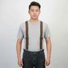 Heavy Duty Work Suspenders 3.8cm Wide Elastic Pants Braces Simple X-Type Suspenders  Men Gift