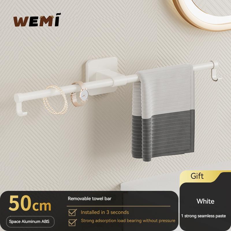 35/45/55cm Towel Rack Towel Hanger Bath Towel Holder Wall Hanging Towel Bars Aluminum Bathroom Shelf Kitchen Storage Rack