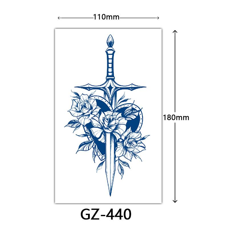 

Растительные тату-наклейки, Наклейки-тату с соком, Полупостоянные тату-наклейки с английскими буквами Тату 110*180mm
