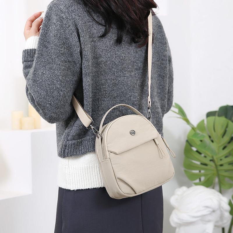 Women's Handbag Solid Color Shoulder Bag Waterproof Nylon Bag