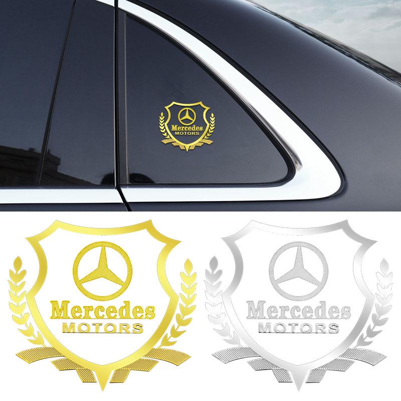 For Mercedes-Benz AMG C500 C200 C300 A B C E GLA CLA GLK GL ML GLE 1 stk. Bilkarosseri 3D-klistremerker Hvetaks Styling Emblem Bildekorasjon