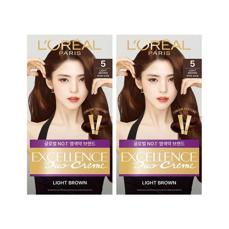 

Loreal Paris Excellence Duo Creme 5-LightBrown 2PK
