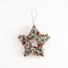 HEADS Christmas Wreath W X D X Small 1 Piece X-NW2 Decoration, 12.5" 1.7" 13.5" H, Star,