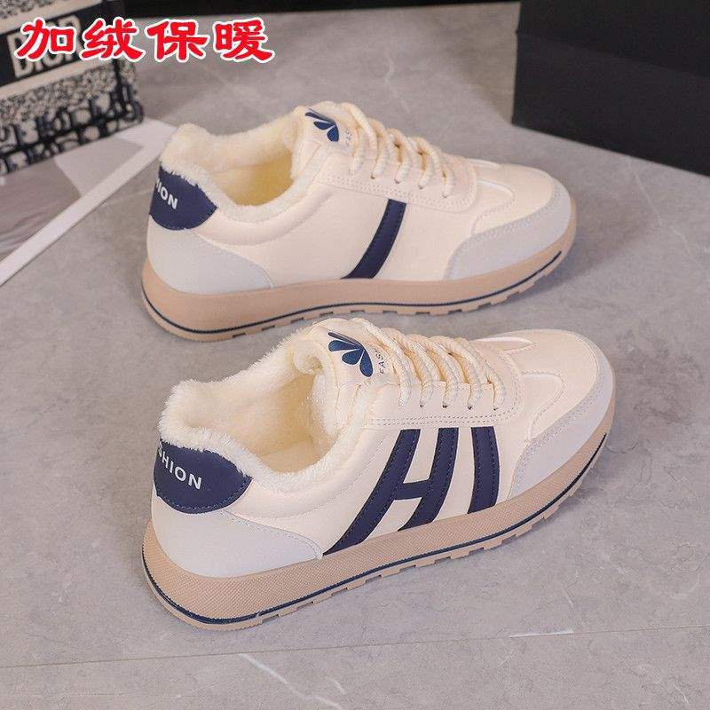 Dexun shoes women's winter flat-bottomed velvet waterproof board shoes women's retro Forrest Gump running casual sports shoes