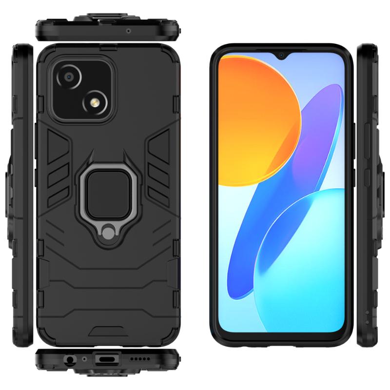 Für Huawei Honor Play 30 Plus 5g Rückseite Handyhülle Stoßfest Panzer Anti-Fall Metallringhalter Magnetischer Schutz Funda Coque