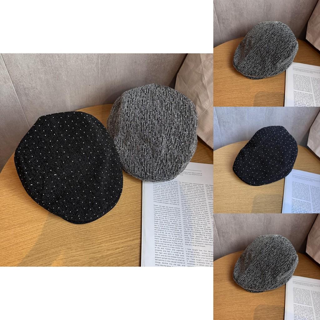 Vintage Cotton Artist Hat With Short Brim And Breathable Design For Casual Wear