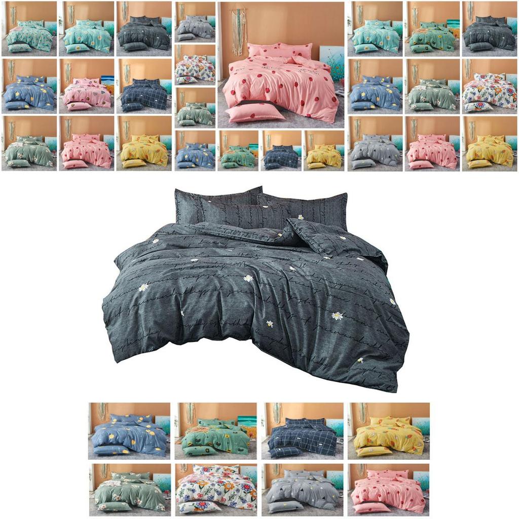 Elegant Floral Print Polyester Duvet Cover Set Soft And Comfortable For All Sizes