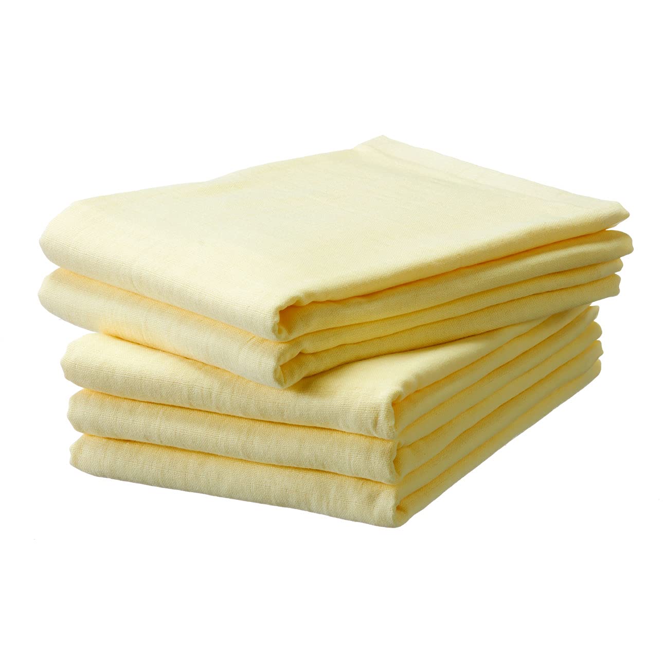 

Set of 5 Gauze Bath Made in Senshu Towels 60 x Light Yellow Towels, Single-Sided, Japan, (Approx. 120cm),