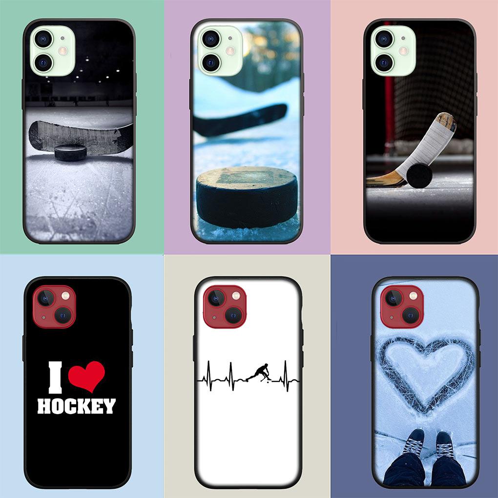 Ice Hockey Cover Phone Case for Apple iPhone 15 14 Plus 13 12 Mini Pro Max XR + 13Pro 14+ 15+ Funda Soft Casing
