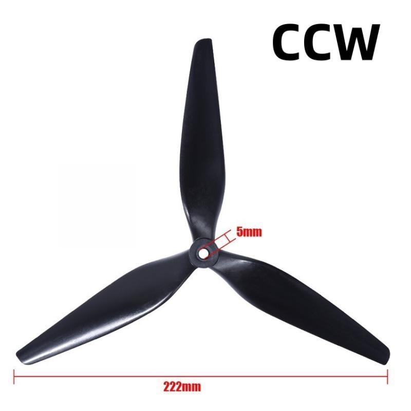 

1 шт. Аксесуари для FPV дрона на радіокеруванні для Hqprop 10X5X3 9X5X3 10 дюймів 9 дюймів 3 лопаті Чорний армований вуглеволокном нейлоновий пропелер CCW 10 5 3