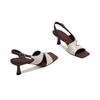 Shoes for Women 2025 New Summer Fashion Buckle Strap Dress Sandals Women Square Toe Peep Toe Stiletto Sexy Women's Sandals