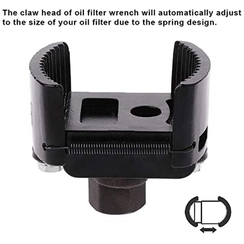 Allsome 60-105mm Adjustable Oil Filter Wrench For Car Oil Filter Wrench Fuel Filter Cast Removal Repair Tool Truck Motorcycle Accessorie