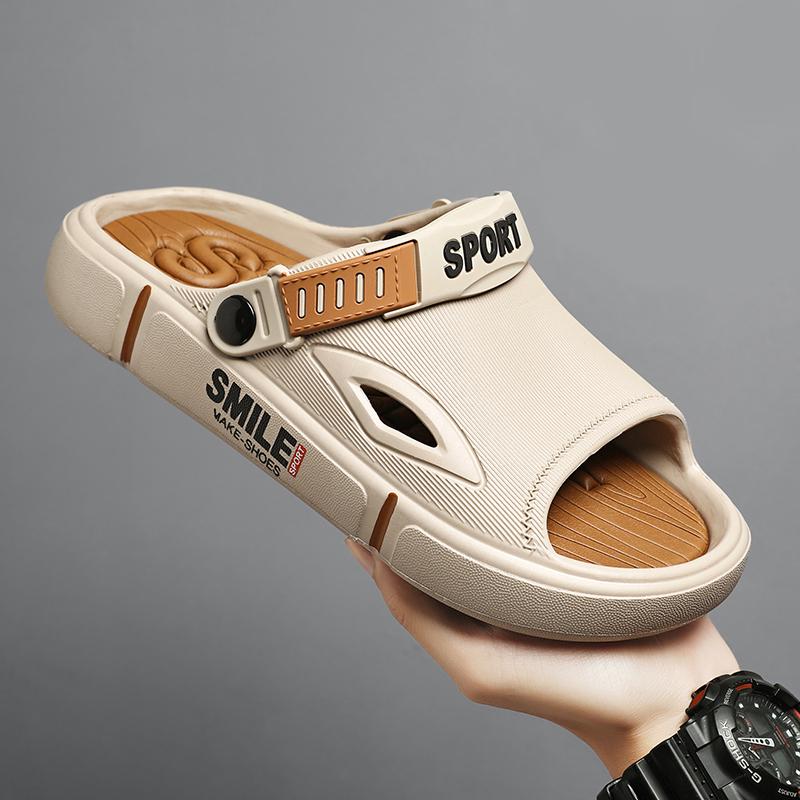 Fashion EVA Men's Slippers Summer Indoor Home Shoes Non-Slip Bathroom Slides Outdoor Comfortable Beach Shoes Couple Garden Shoes