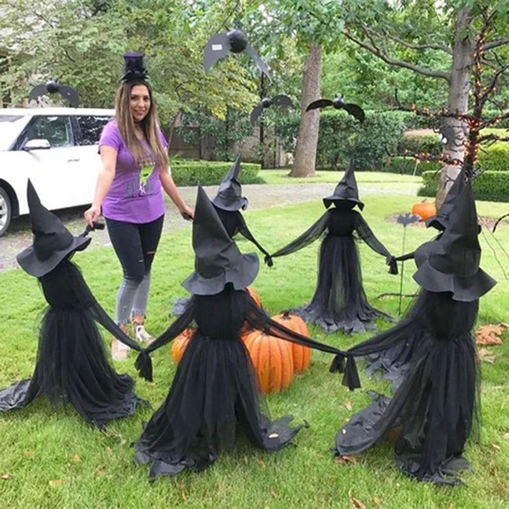 Decor Activated Sensor Halloween Decorations Light-Up Witches Halloween Prop Screaming Witches
