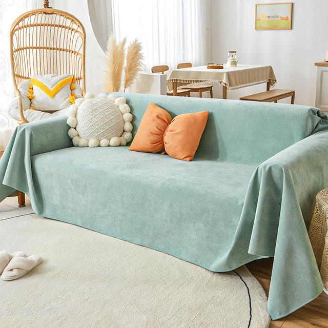 Solid Color Sofa Cover Waterproof Pet Non -Slip Couch Slipcover Sectional 1 2 3 4 5 Seater Sofa Towel Protector Anti Cat Scratch