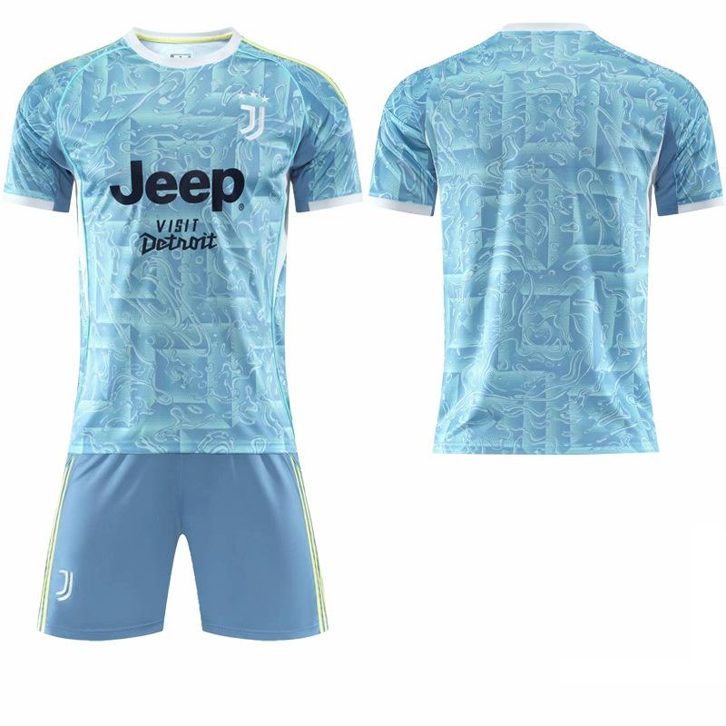 

2526 Juventus away jersey No. 7 Concesan 9 Hovic 10 Ildiz 19 Thuram football jersey set 28