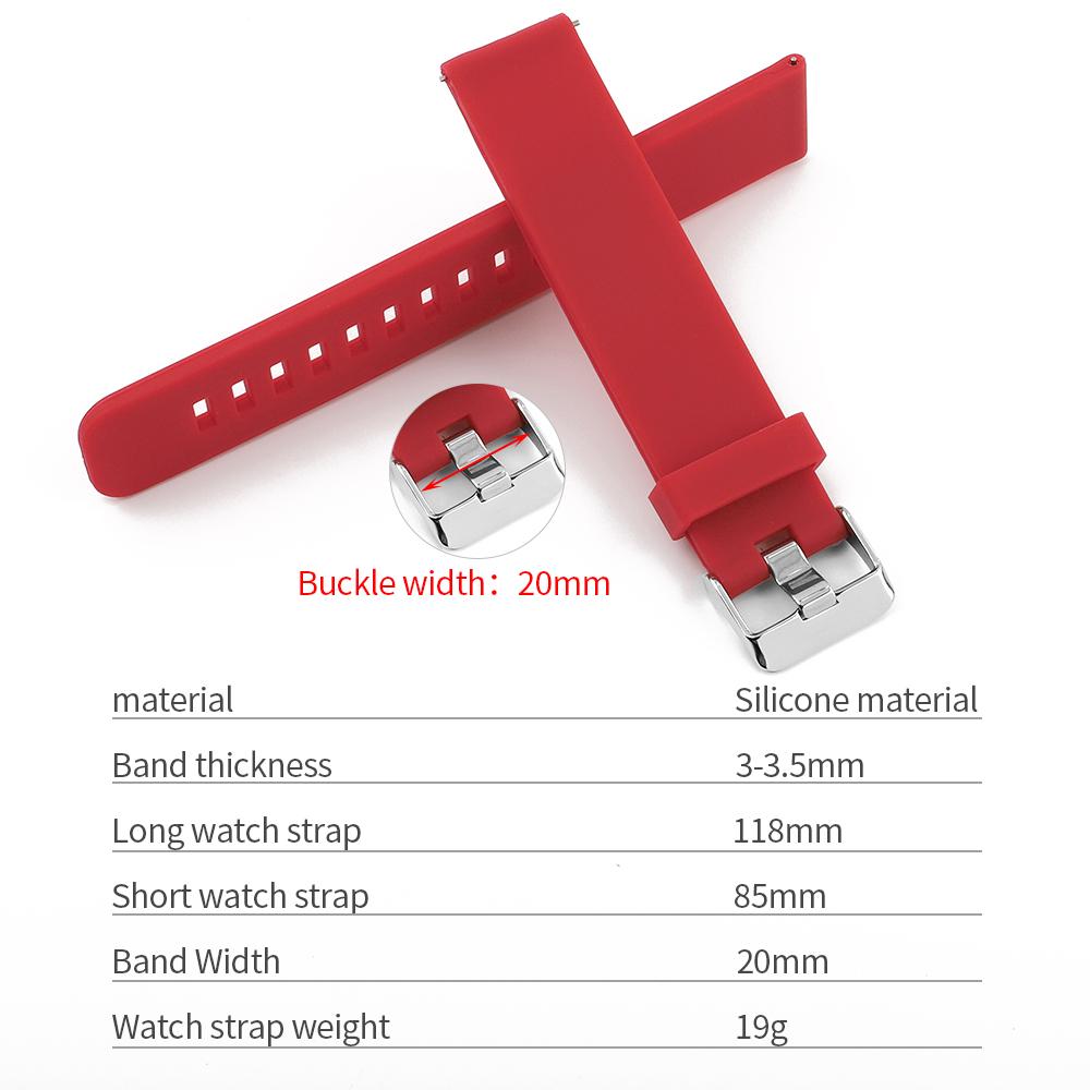 Cinturino per Orologio in Silicone 20mm 22mm 24mm Impermeabile Sportivo a Rilascio Rapido Cinturino Braccialetti Universale Orologio Uomo Donna