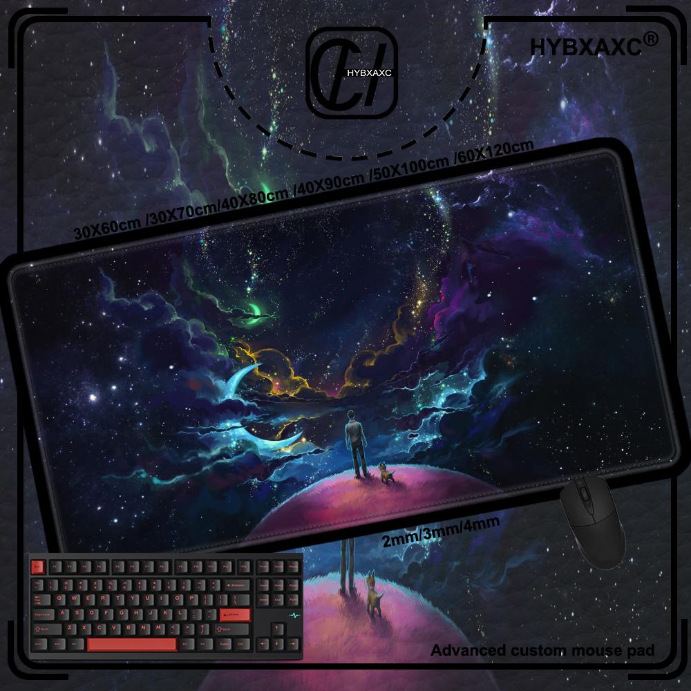 Space Gamer Mousepad Computer Gaming Large Mouse Pad Xmm Nonslip Nebula Laptop Carpet Galaxy HD Print Desk Mat Mouse Mat