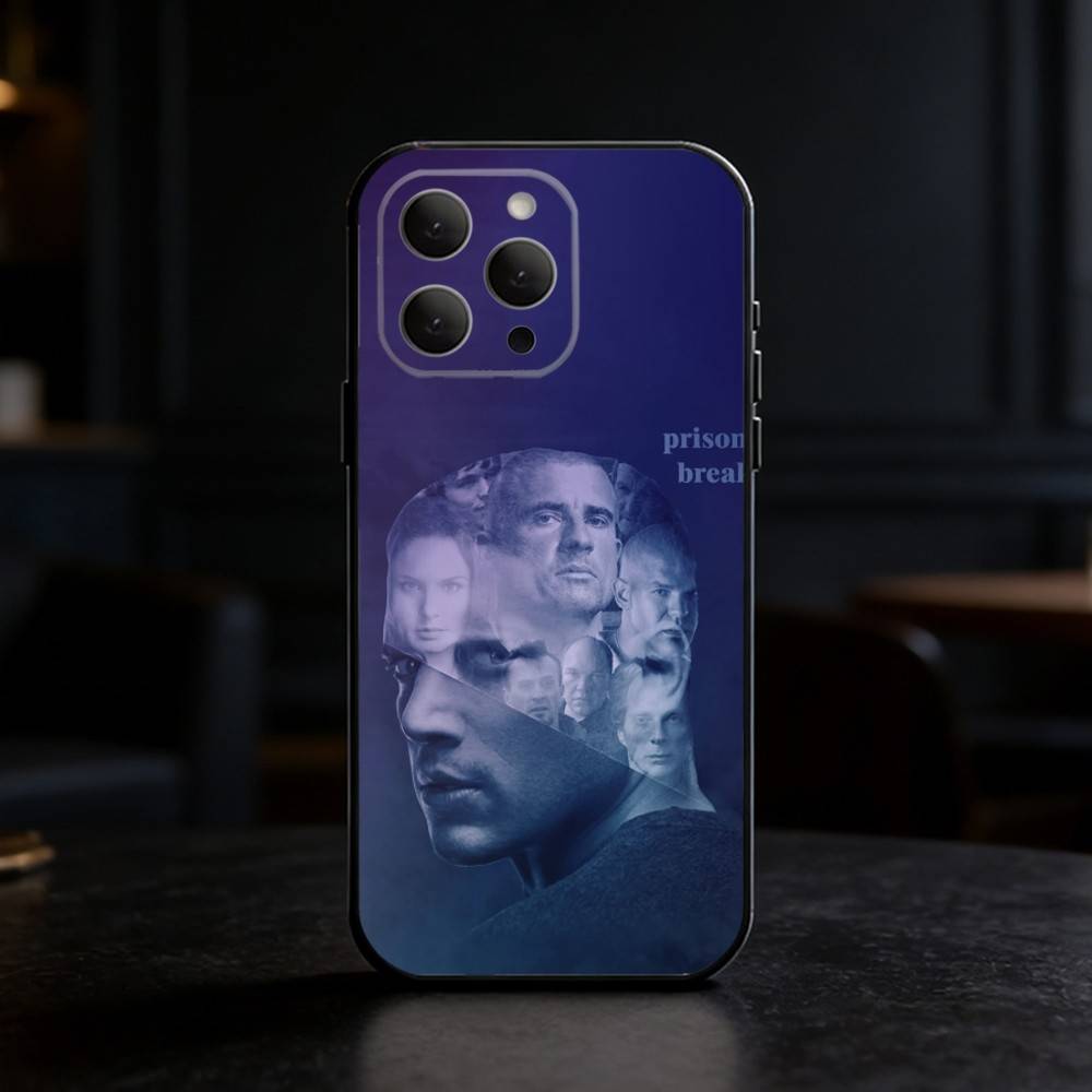 P-Prison Break Phone Case Silicone black Soft For IPhone 17,16,15,14,13,12,11,SE,Plus Pro Max