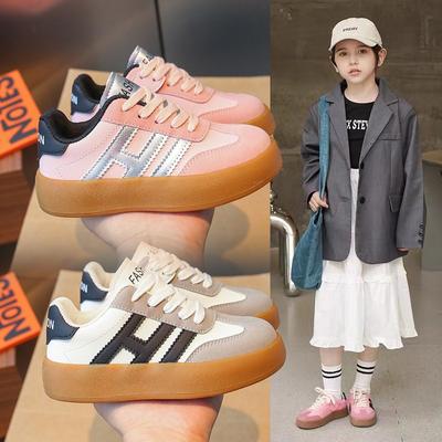 Fashion Children's Sports Shoes Autumn Winter New Girls Casual Sneakers Boys Forrest Gump Shoe Fashion Board Shoes Soft Sole Black White