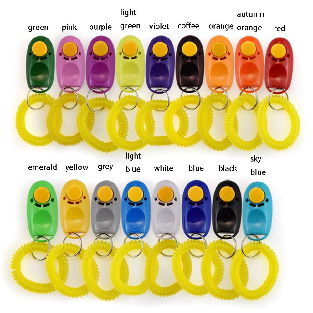 Training Portable with Wrist Strap Cute Dog Clicker Dog Whistle Puppy Training Accessories Dog Toy