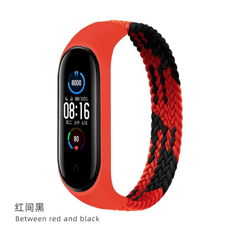 Bracelet for Xiaomi Mi Band 6 7 Strap Nylon Braided Solo Loop Pulseira Bracelet Miband5 Wristband Belt Mi Band 5 4 3 6 Correa