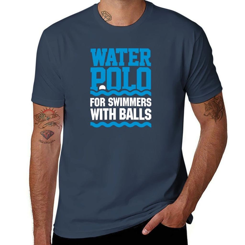 Water polo for swimmers with balls funny saying sport Waterpolo TShirt Work Wear Breathable Tee