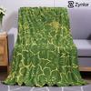Golden Line Floral Ultra Soft Sherpa Fleece Blanket Fluffy Warm Halloween Cozy Throw for Sofa Couch Bedroom Gift All Season