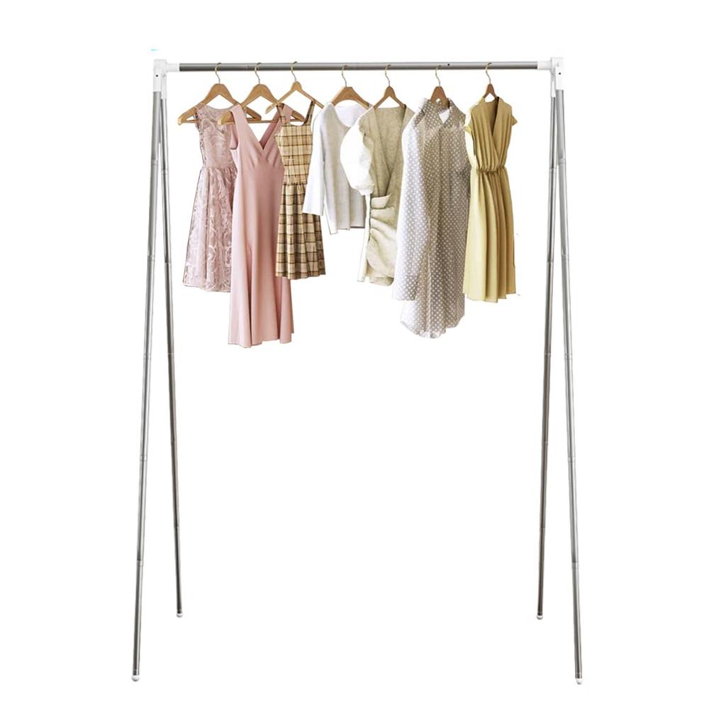 Foldable Garment Rack Stainless Steel Extendable Portable Clothes Drying Rack for Home Travel Small