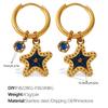 Ocean Wind DIY Dripping Octopus Turtle Pendant Earrings Stainless Steel Gold-plated Cute Earrings