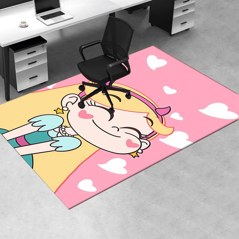 1pc Star Vs. the Forces of Evil Office Carpet Soft Polyester Entrance Carpet Washable Non-slip Machine Washable Indoor Carpet Table Entrance