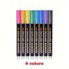 12pcs/8pcs Metal Flash Double Line Contour Pen | Color Flash Marking, Graffiti, DIY Art Craft, Gift Card Coloring, Holiday Gifts