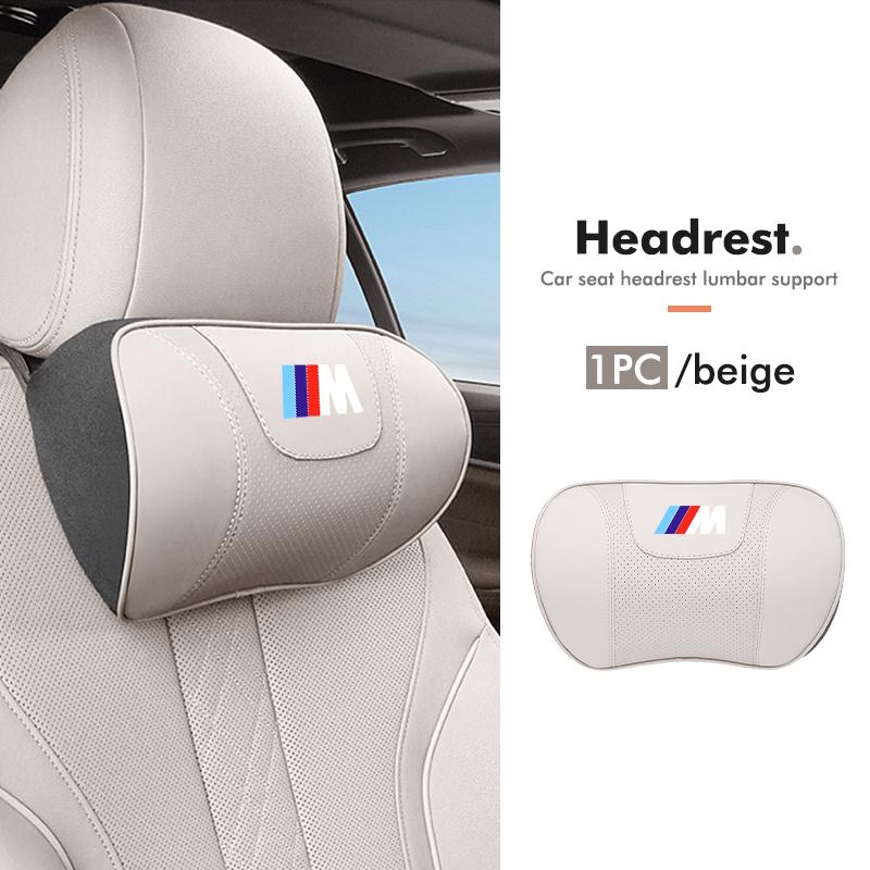 Leather Car Seat Headrest Neck Poillow Lumbar Mat Auto Accessories For BMW E30 E34 E36 E39 E46 E52 E53 E60 E61 E62 E70 E71 E83